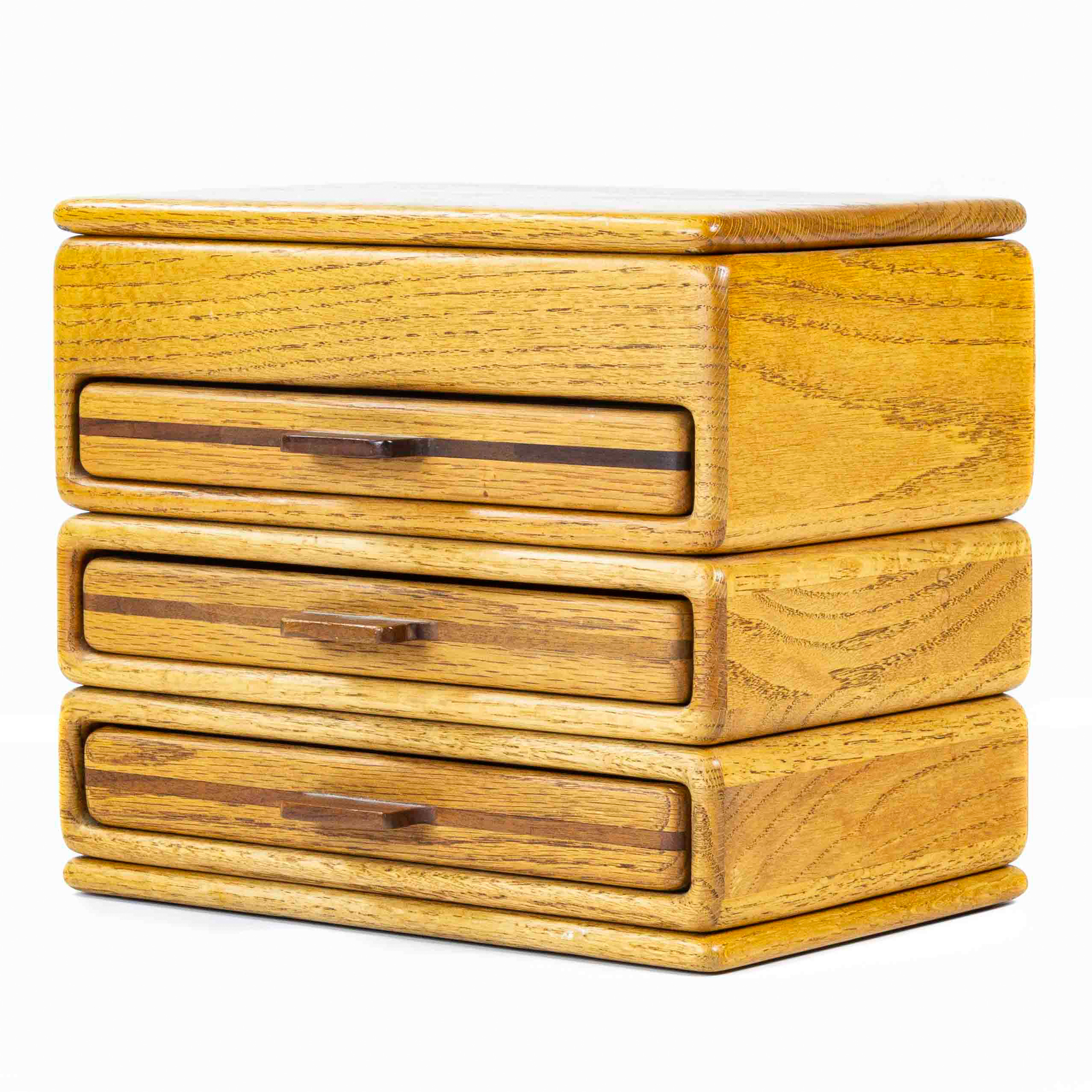 A STUDIO WOOD JEWELRY BOX A