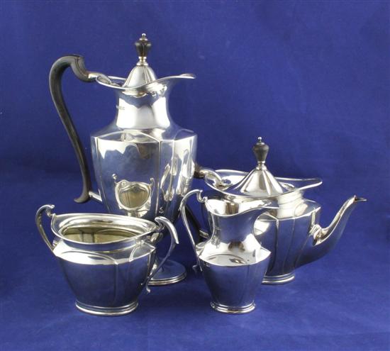 A stylish Edwardian silver four