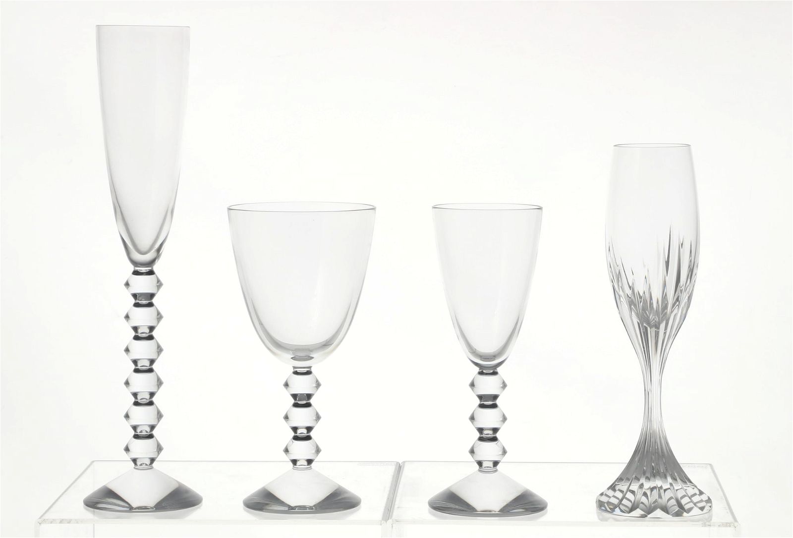 A SUITE BACCARAT CLEAR GLASS