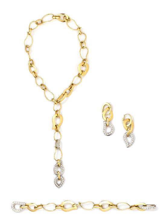 A Suite of 18 Karat Gold and