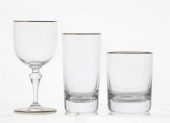 A SUITE OF BACCARAT GILT RIMME