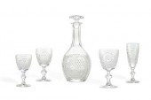 A SUITE OF BOHEMIAN CLEAR GLAS