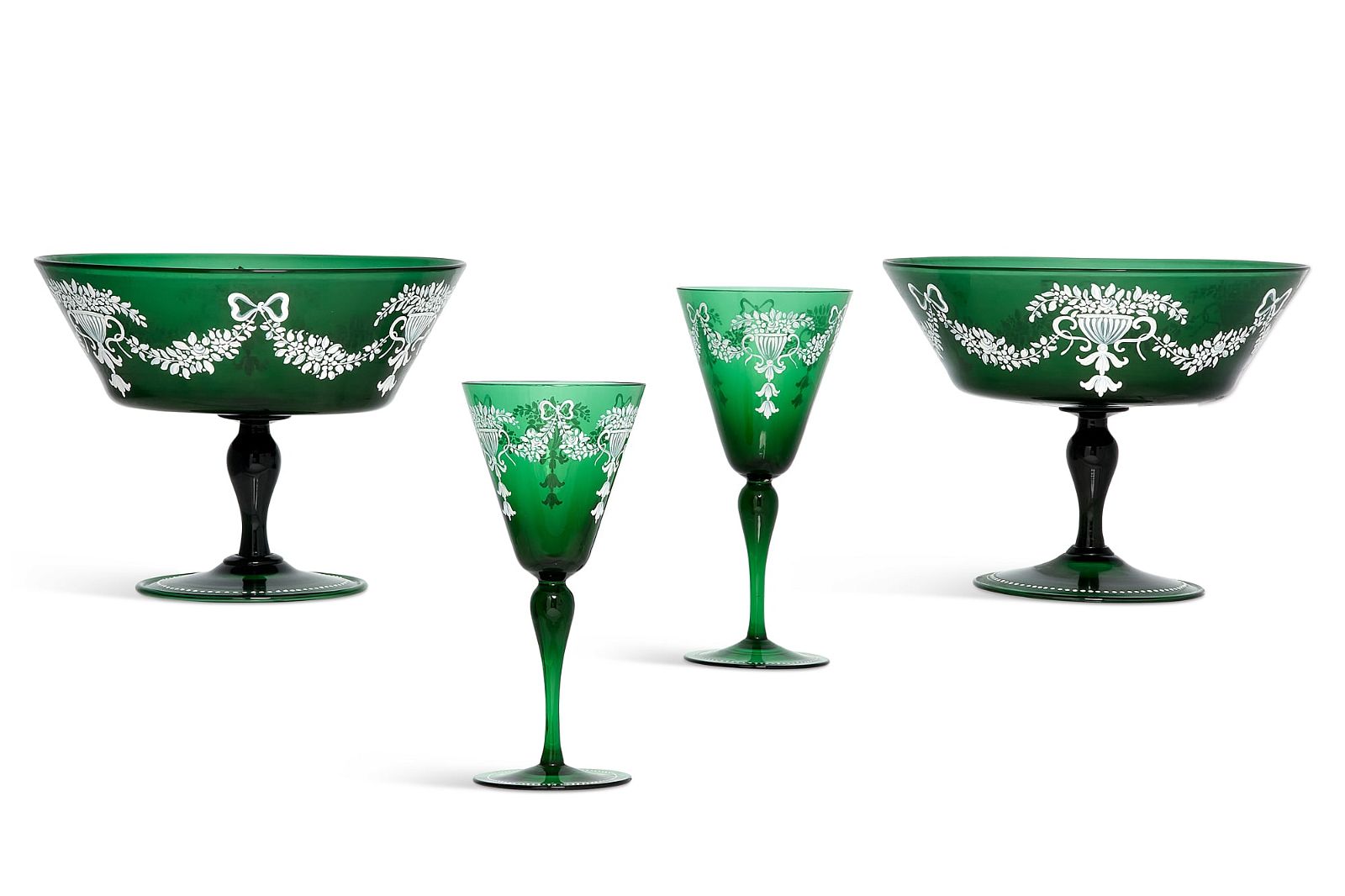 A SUITE OF CONTINENTAL ENAMELED