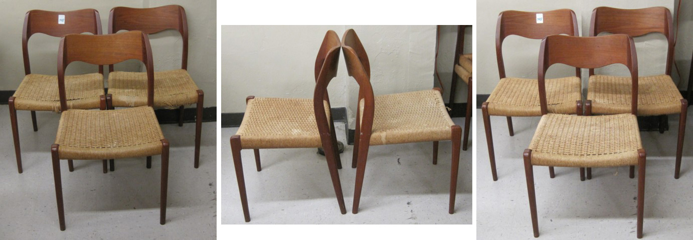 A SUITE OF EIGHT DANISH MODERN TEAK