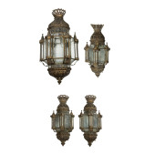 A SUITE OF FOUR MOORISH GLASS