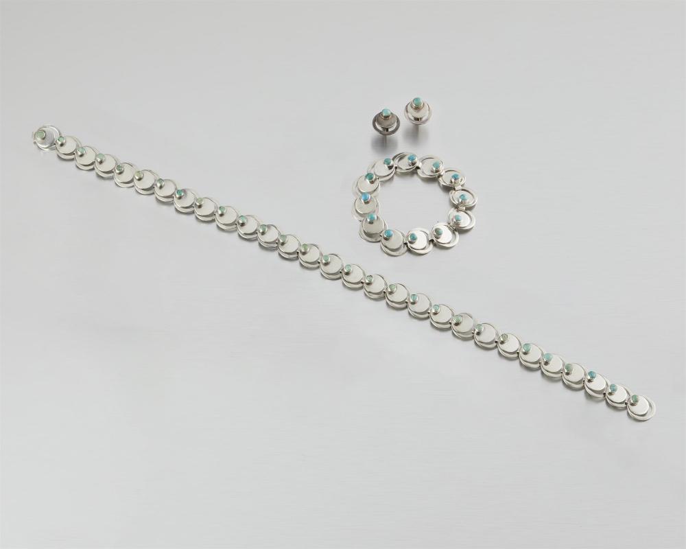 A SUITE OF FRED DAVIS SILVER AND