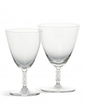 A SUITE OF LALIQUE GLASS STEMW