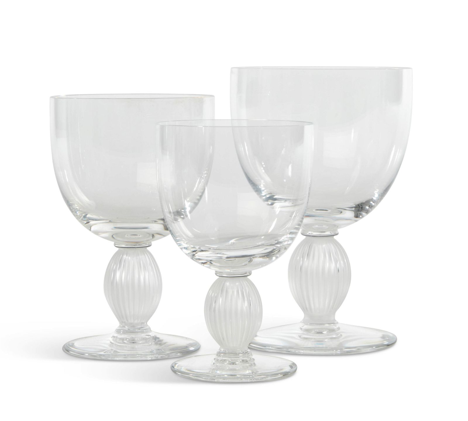 A SUITE OF LALIQUE GLASS