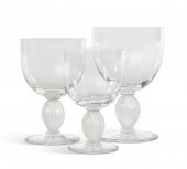 A SUITE OF LALIQUE GLASS STEMW