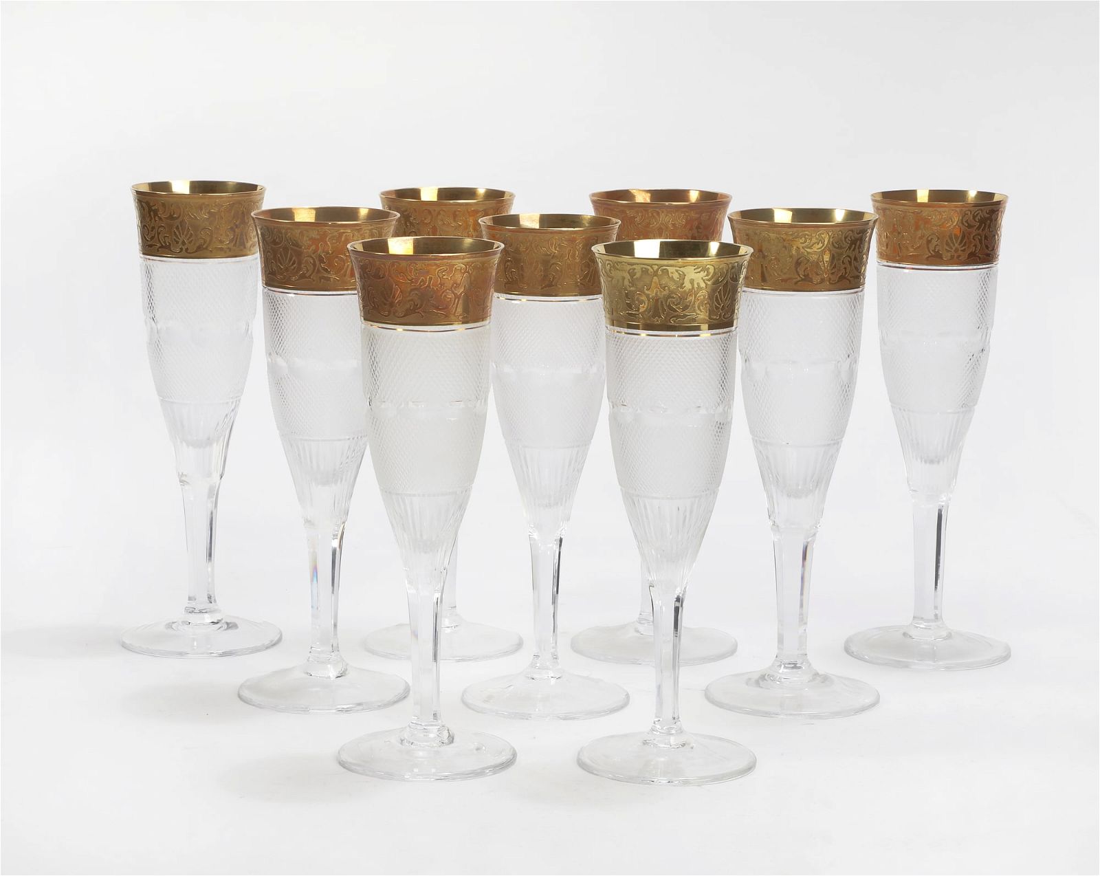 A SUITE OF NINE MOSER SPLENDID GOLD
