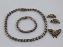 A suite of silver jewellery