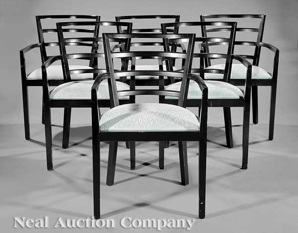 A Suite of Six Art Moderne Black