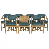 A SUITE OF SIX MCGUIRE RATTAN