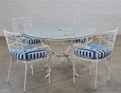 A SUITE OF WHITE PAINTED IRON