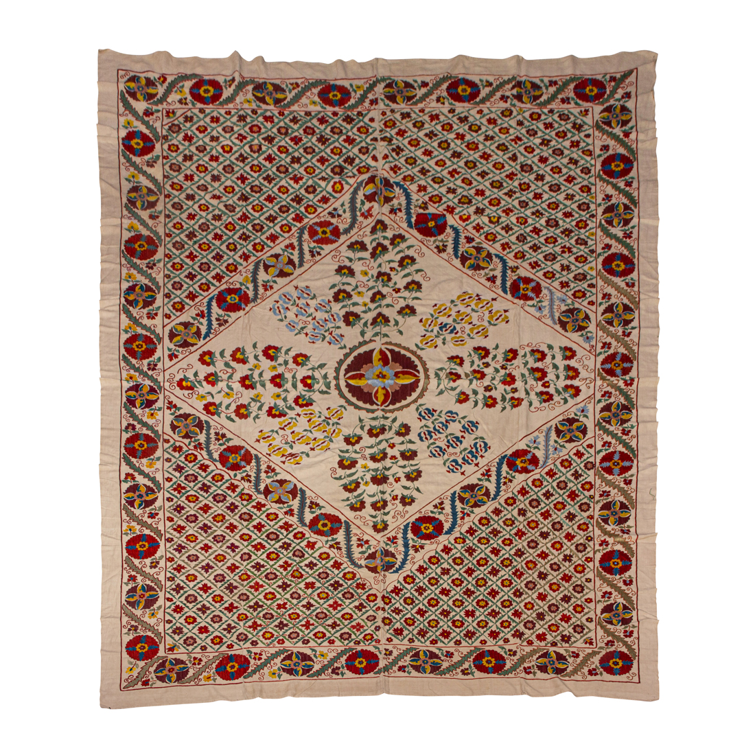 A SUZANI EMBROIDERED TEXTILE