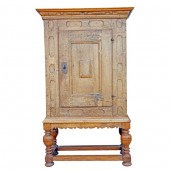 A Swedish Baroque Oak Side Cab