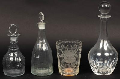 A Swedish glass beaker engraved
