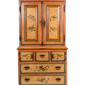 A Swedish Polychromed Linen Press