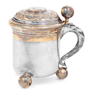 A Swedish Silver Coin-Inset Tankard