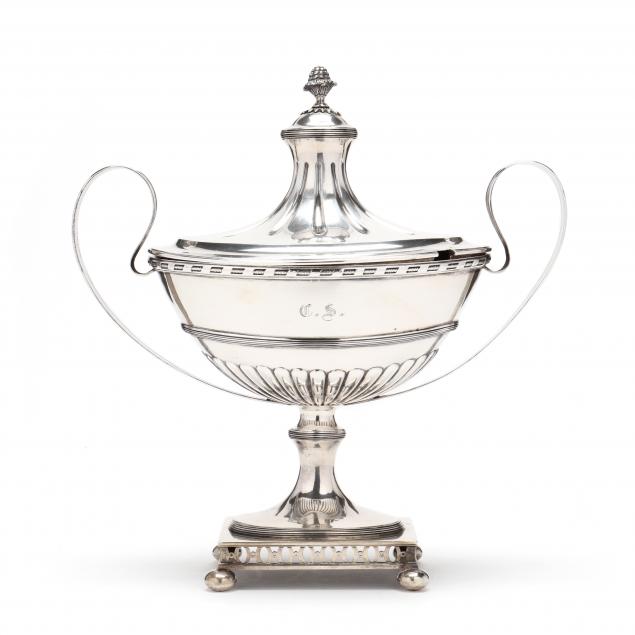 A SWEDISH SILVER SAUCE TUREEN