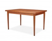A SWEDISH TEAK EXTENDABLE DINI