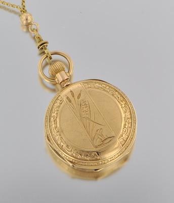A Swiss 18k Gold Pocket Watch by