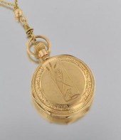 A Swiss 18k Gold Pocket Watch