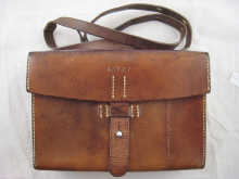 A Swiss army cowhide satchel 25 x 7
