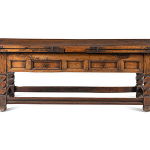 A Swiss Baroque Walnut and