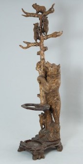 A Swiss Black Forest Carved Ha