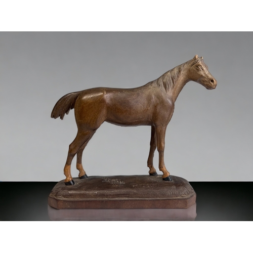 A SWISS BLACK FOREST CARVED WOOD