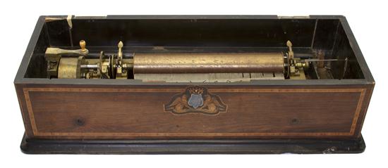 A Swiss Cylinder Music Box having a