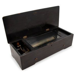 A Swiss Cylinder Music Box Late