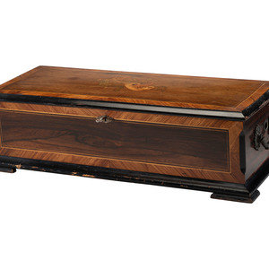 A Swiss Cylinder Music Box Late