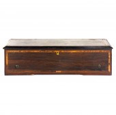 A SWISS CYLINDER MUSIC BOX CIR