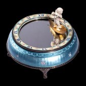 A Swiss Enameled Silver Figura