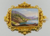 A Swiss Gold and Enamel Landsc
