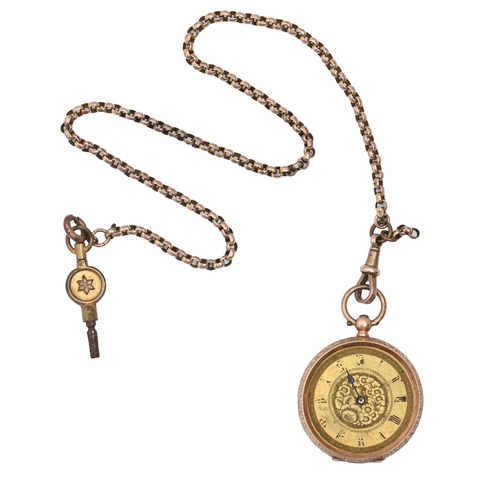 A Swiss gold cylinder lady's watch,
