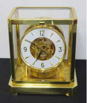 A SWISS LECOULTRE ATMOS BRASS