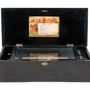 A Swiss Marquetry Cylinder Music