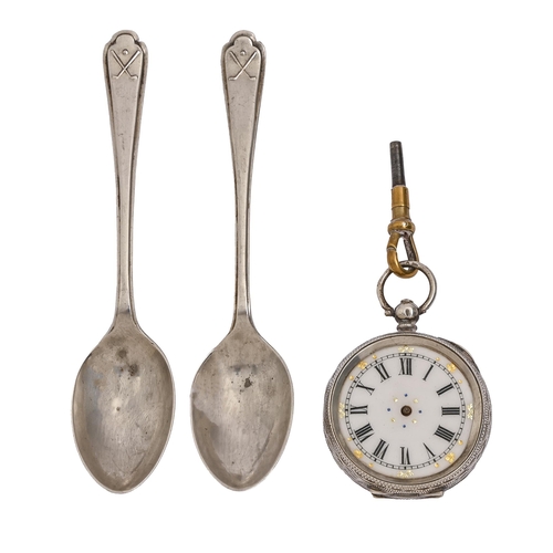 A Swiss silver cylinder lady's