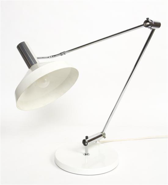 A Swiss Steel Adjustable Table Lamp