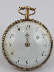 A Swiss two colour 18 ct gold verge