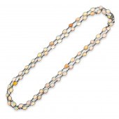 A SYNTHETIC OPAL NECKLACE A sy