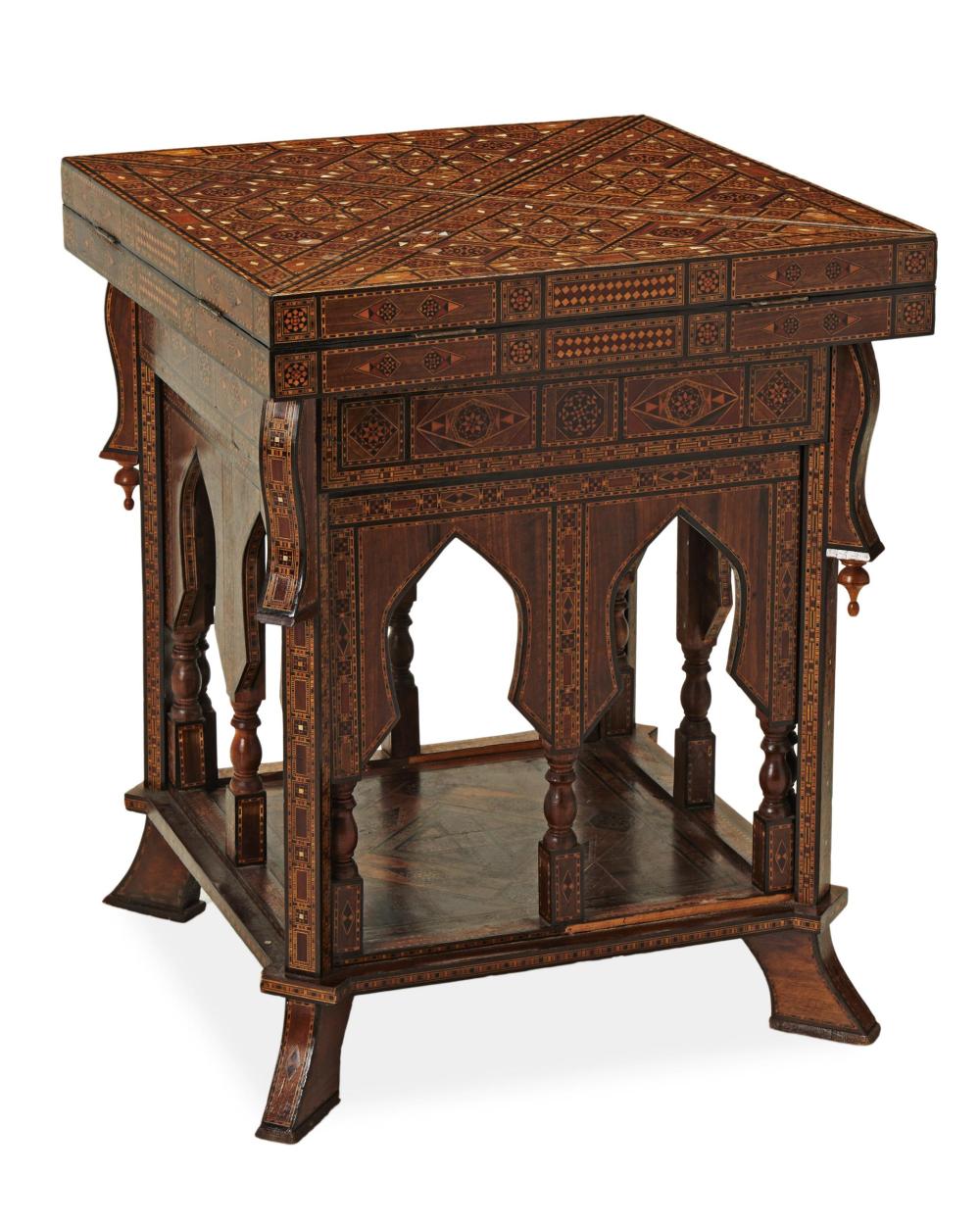 A SYRIAN INLAID GAMING TABLEA