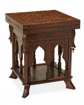 A SYRIAN INLAID GAMING TABLEA