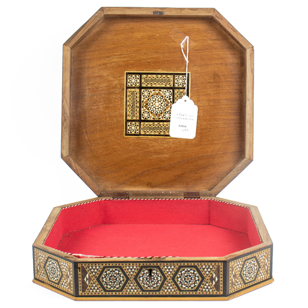 A SYRIAN MOSAIC MARQUETRY OCTAGONAL