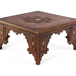 A Syrian Mother-of-Pearl Inlaid Low