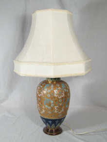 A table lamp formed from a