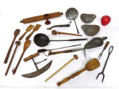 A TABLE LOT OF 19TH C. TREENWA